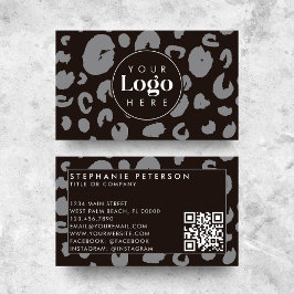 Tarjeta De Visita Código QR de la empresa personalizada con estampad
