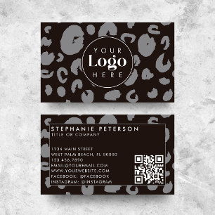 Tarjeta De Visita Código QR de la empresa personalizada con estampad