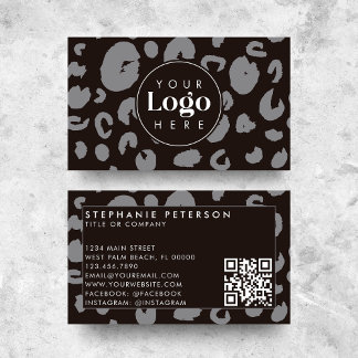 Tarjeta De Visita Código QR de la empresa personalizada con estampad