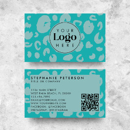 Tarjeta De Visita Código QR de la empresa personalizado con estampad