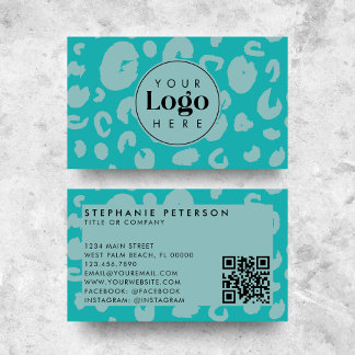Tarjeta De Visita Código QR de la empresa personalizado con estampad