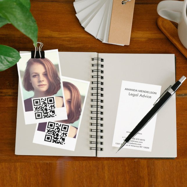 Tarjeta De Visita Código qr de la foto (Subido por el creador)