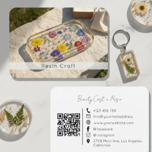 Tarjeta De Visita Código QR de la marca de resina artesanal Producto