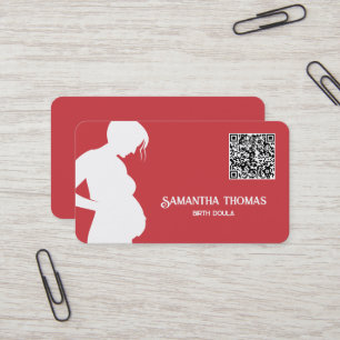 Tarjeta De Visita Código QR de la partera de Doula