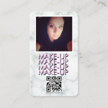 Código QR de la sala de maquillaje de mármol Foto 