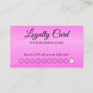 Tarjeta De Visita Código QR de Lealtad Profesional Moderno Rosa