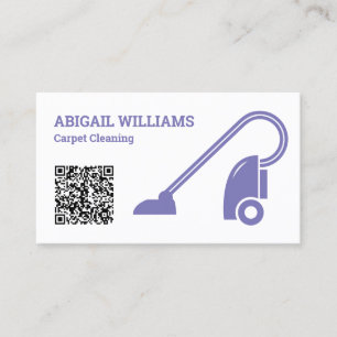 Tarjeta De Visita Código QR de limpieza de alfombras