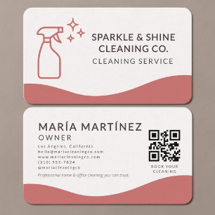 Tarjeta De Visita Código QR de limpieza de casas