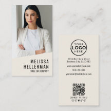 Código QR de Logo Vertical de Foto Profesional