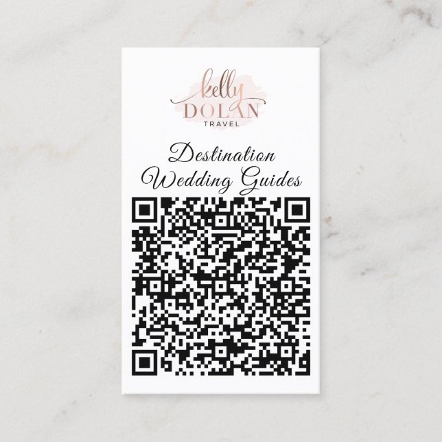 Tarjeta De Visita Código QR de logotipo de doble cara (Anverso)