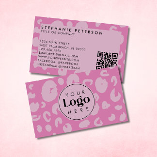 Tarjeta De Visita Código QR de logotipo de empresa personalizado con