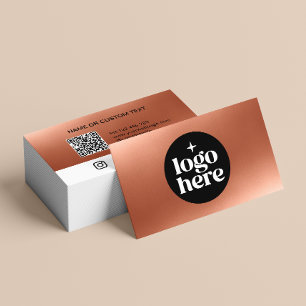 Tarjeta De Visita Código QR de Logotipo Empresarial Moderno Personal