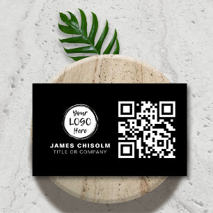 Tarjeta De Visita Código QR de Logotipo Empresarial Profesional Mode