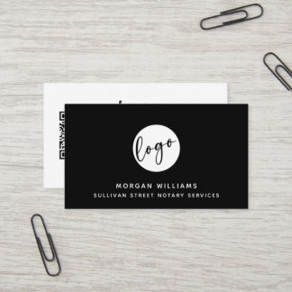Tarjeta De Visita Código Qr de logotipo Minimalista profesional mode