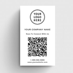 Tarjeta De Visita Código QR de logotipo moderno