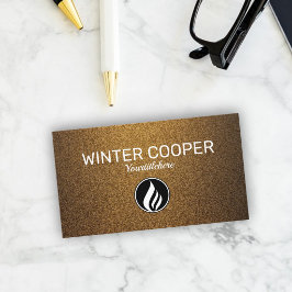 Tarjeta De Visita Código qr de logotipo personalizado cobre dorado d