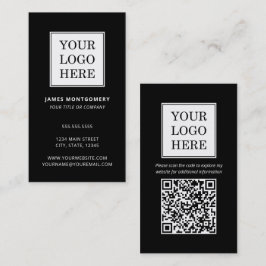 Tarjeta De Visita Código QR de logotipo personalizado profesional ne