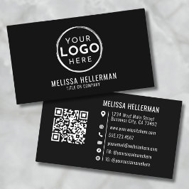 Tarjeta De Visita Código QR de logotipo profesional minimalista mode