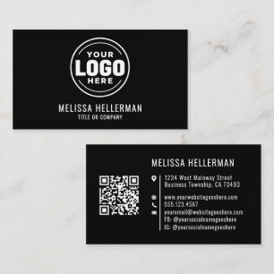 Tarjeta De Visita Código QR de logotipo profesional minimalista mode