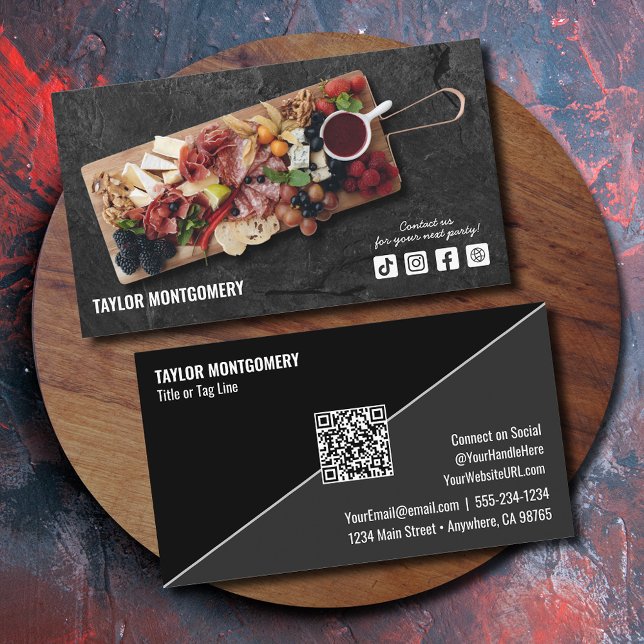 Tarjeta De Visita Código QR de los medios sociales de restauración (Subido por el creador)