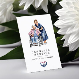 Tarjeta De Visita Código QR de los servicios de atención para adulto