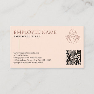 Tarjeta De Visita Código qr de manos espirituales de luna de curació