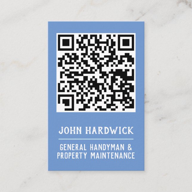 Tarjeta De Visita Código QR de mantenimiento de mantenimiento de pro (Anverso)