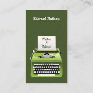 Tarjeta De Visita Código qr de máquina de escribir profesional retro