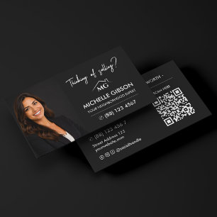 Tarjeta De Visita Código QR de marketing de corredor de bienes raíce