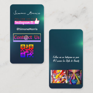Tarjeta De Visita Código QR de medios sociales - Fotografías
