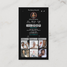 Tarjeta De Visita Código QR de medios sociales grises de TikTok