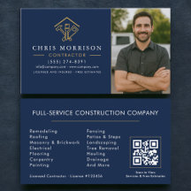 Código QR de mejora del hogar Foto Azul Marino Dor