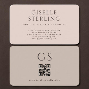 Tarjeta De Visita Código QR de moda