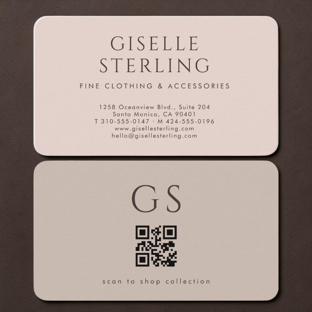 Tarjeta De Visita Código QR de moda (Subido por el creador)