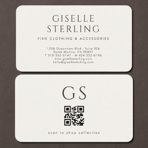 Tarjeta De Visita Código QR de moda boutique