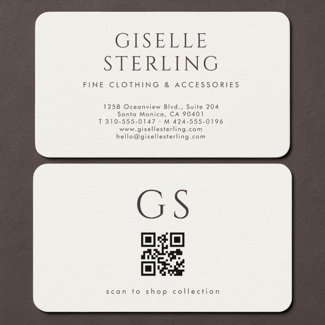 Tarjeta De Visita Código QR de moda boutique (Subido por el creador)