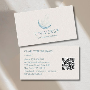 Tarjeta De Visita Código QR de Moon Crystal Energy Healer