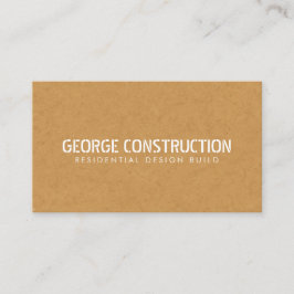 Tarjeta De Visita Código QR de negocio de construcción en negrita y