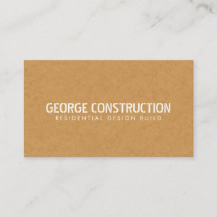 Tarjeta De Visita Código QR de negocio de construcción en negrita y