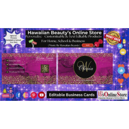 Tarjeta De Visita Código QR de oro rosa elegante monograma