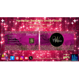 Tarjeta De Visita Código QR de oro rosa elegante monograma