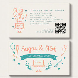 Tarjeta De Visita Código QR de panadería