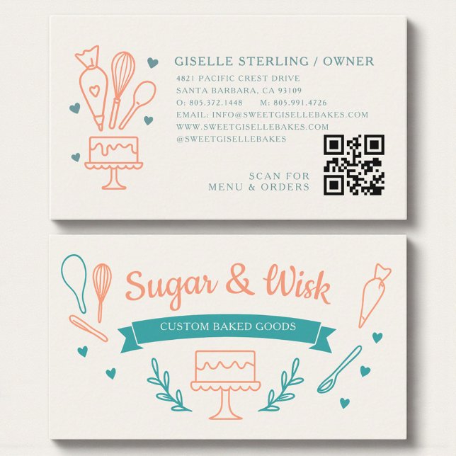Tarjeta De Visita Código QR de panadería (Subido por el creador)