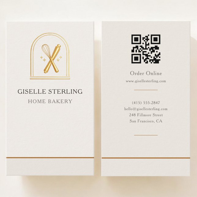 Tarjeta De Visita Código QR de Panadería Casera (Subido por el creador)