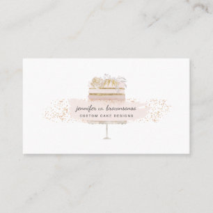 Tarjeta De Visita Código qr de panadería floral de tortas script Pat