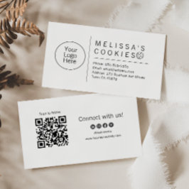 Tarjeta De Visita Código QR de panadería simple y listo para usar