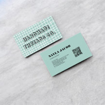 Código QR de Patrón de Cuadro Azul Cielo Ropa Hech