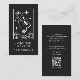 Tarjeta De Visita Código QR de Peluquería de Mascotas Tarot