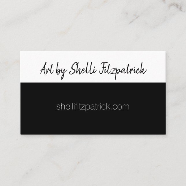 Tarjeta De Visita Código QR de Personalizado blanco y negro minimali (Anverso)