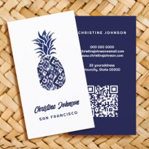 código QR de piña azul